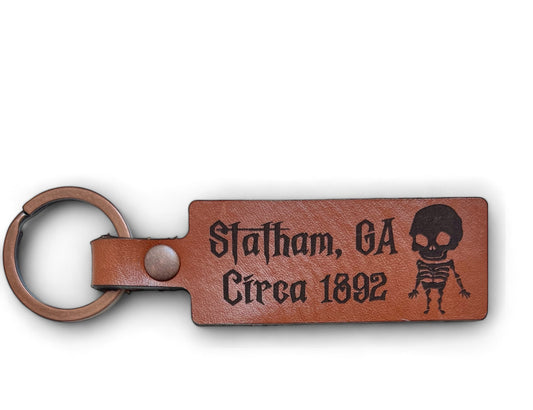 Statham, Ga Bauble Head Genuine Leather Keyring